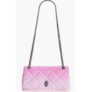 MJ-23. Marc Jacobs Dual Quilted Leather Convertible Crossbody Bag Bow Pink Multi